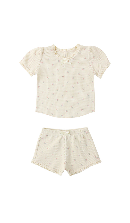 QUINCY MAE ENSEMBLE SHORT ET TOP RUBY en Yellow. 12-18M. Also -24M