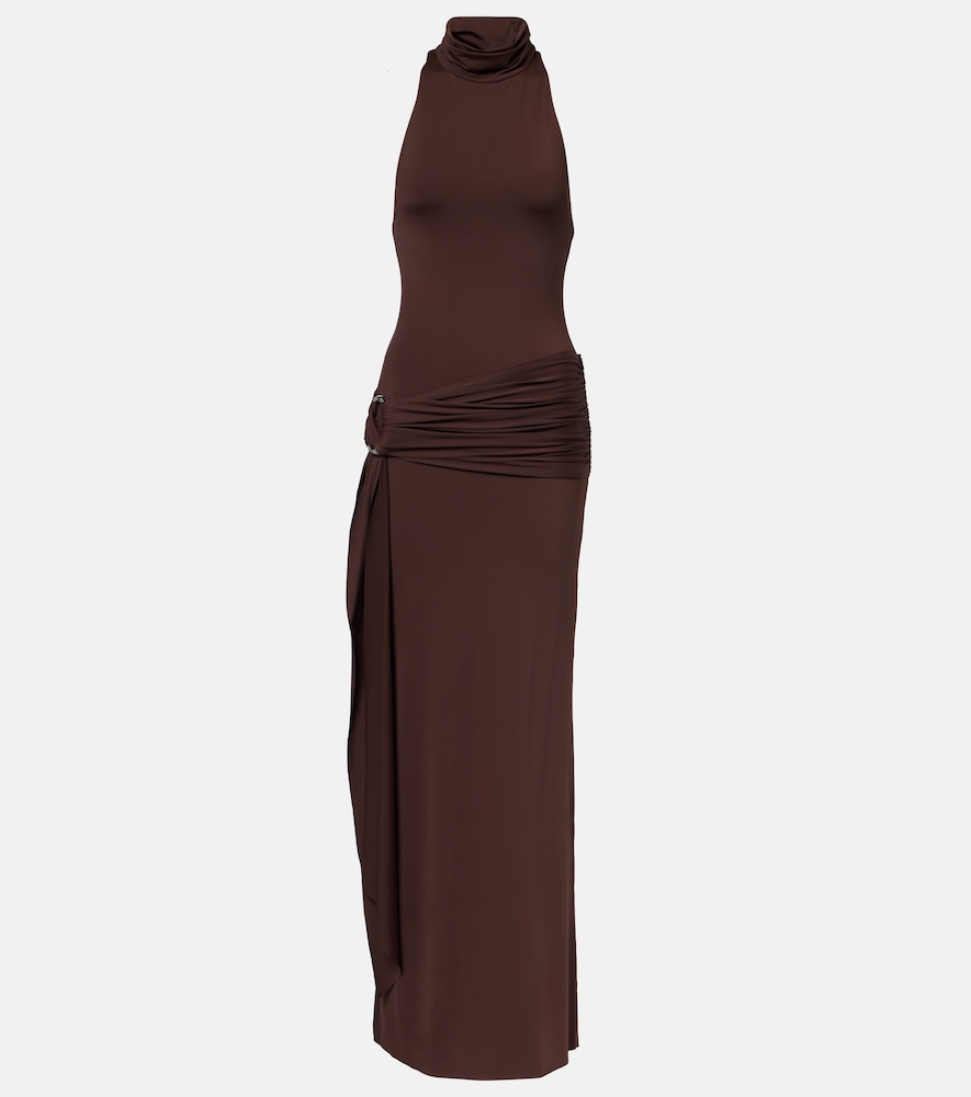 Aidana draped jersey maxi dress