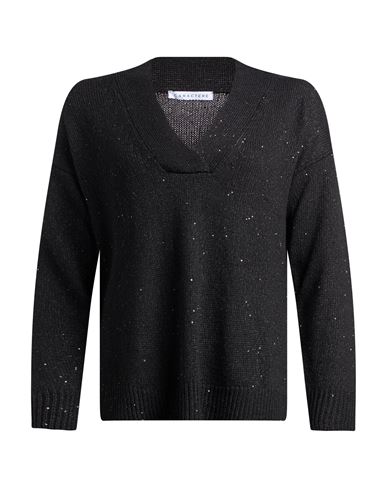 Caractère Woman Sweater Black Size L Viscose, Polyester, Virgin Wool, Polyamide, Cashmere