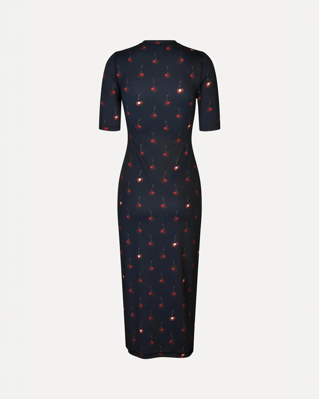 Short Sleeve Crewneck Midi Dress