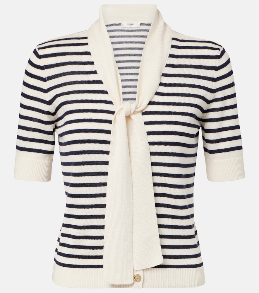 The Sailor striped tie-neck sweater