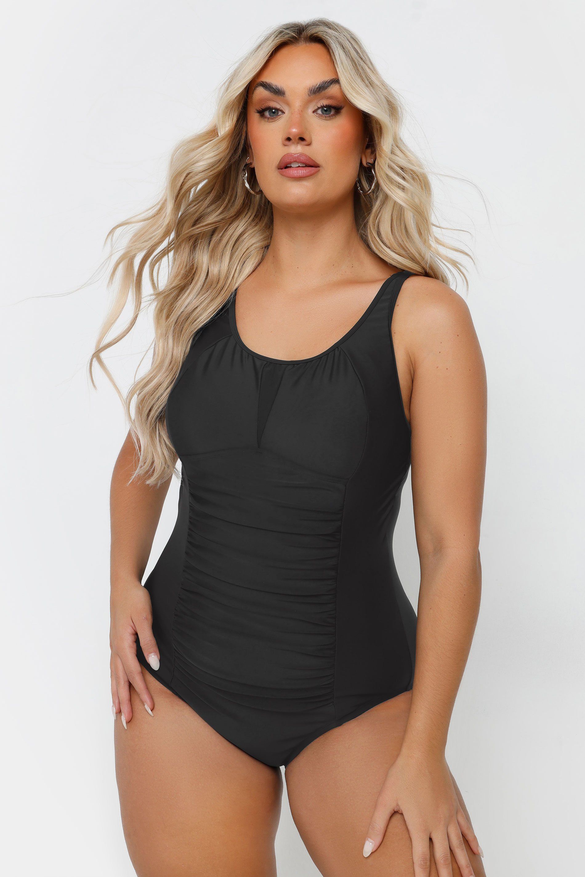 Ruched Mesh Swimsuit