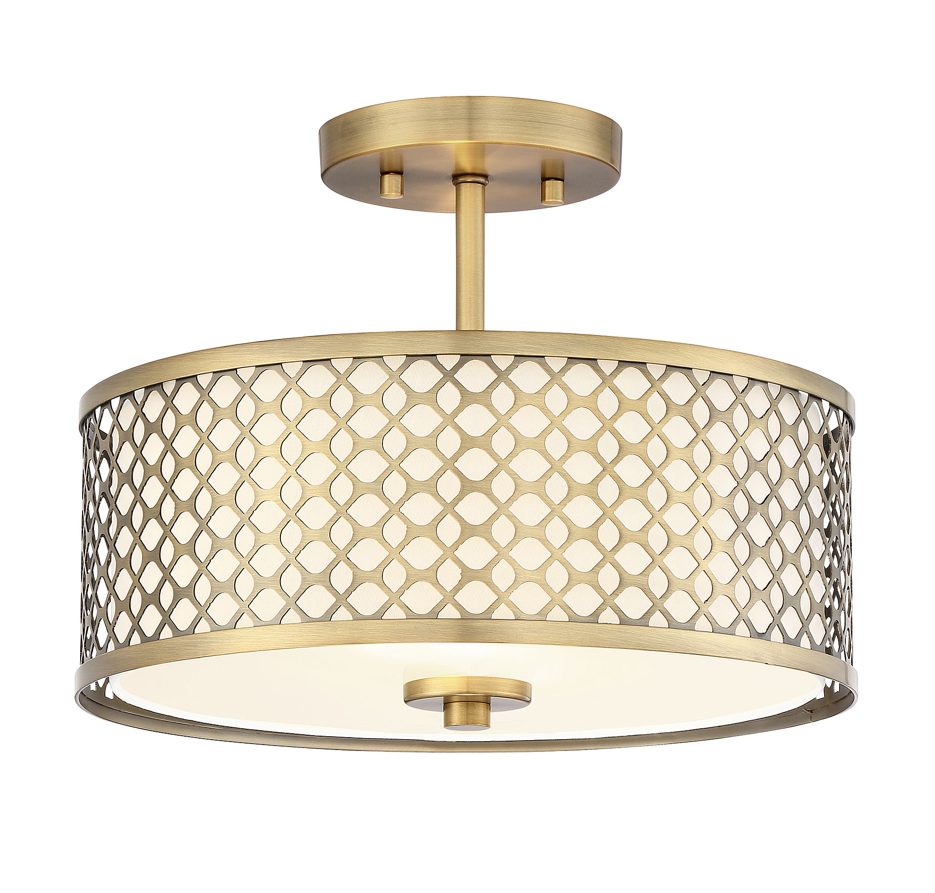 Trade Winds Hutchins Ceiling Light in Natural Brass - TW60016NB
