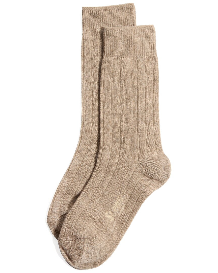 Lux Merino Cashmere-Blend Crew Sock