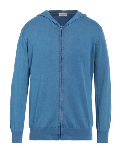 Cashmere Company Man Cardigan Azure Size 46 Cotton