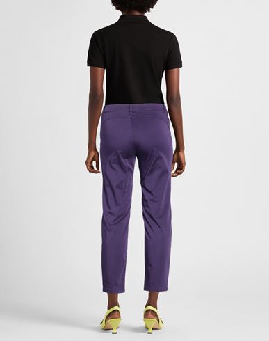 Woman Pants Purple Size 8 Cotton, Elastane