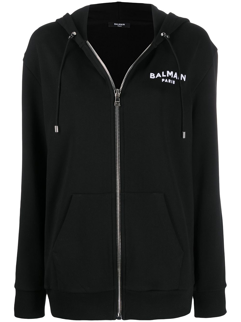 Logo zipped hoodie - Black