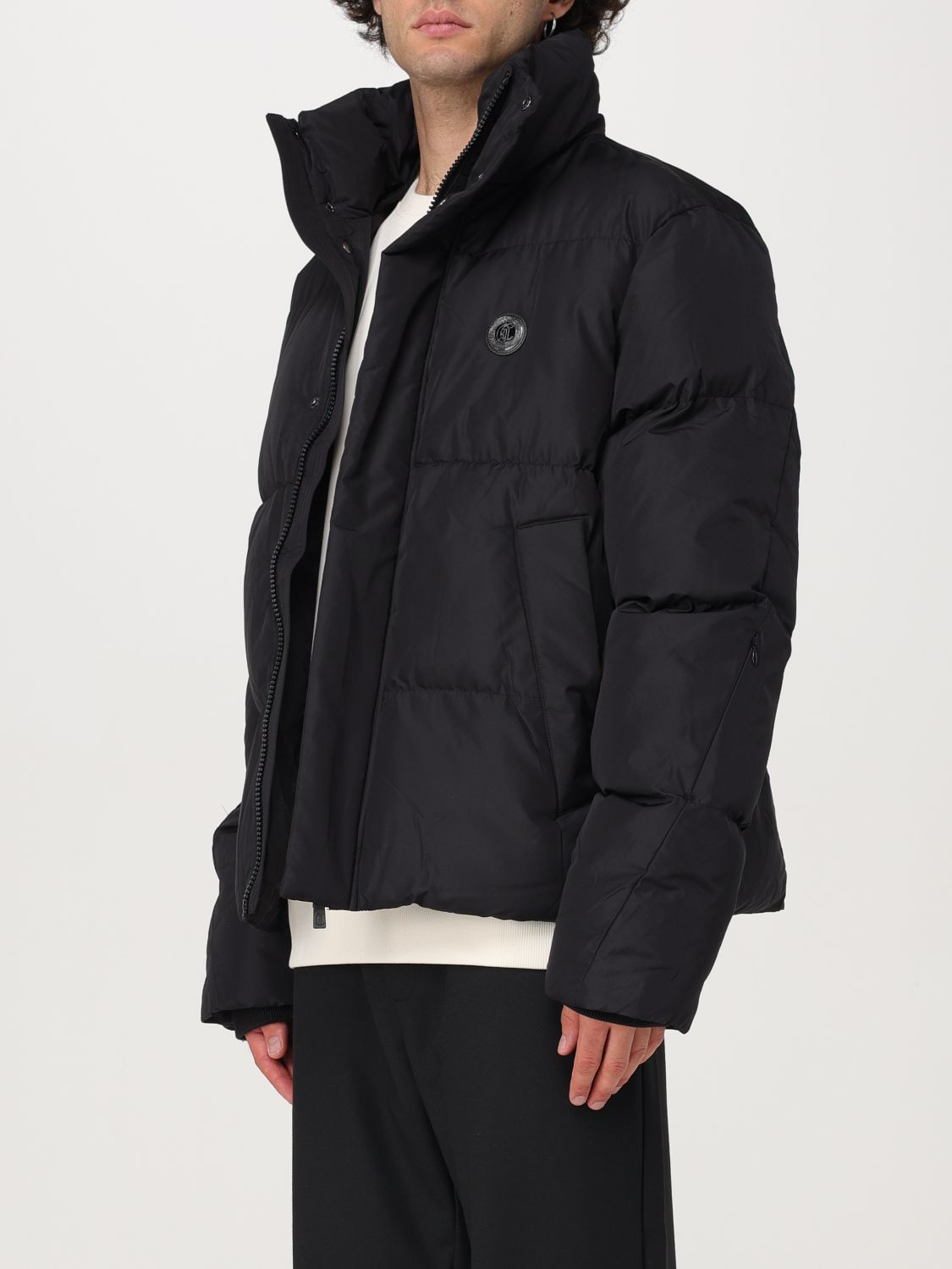 Coat Men color Black