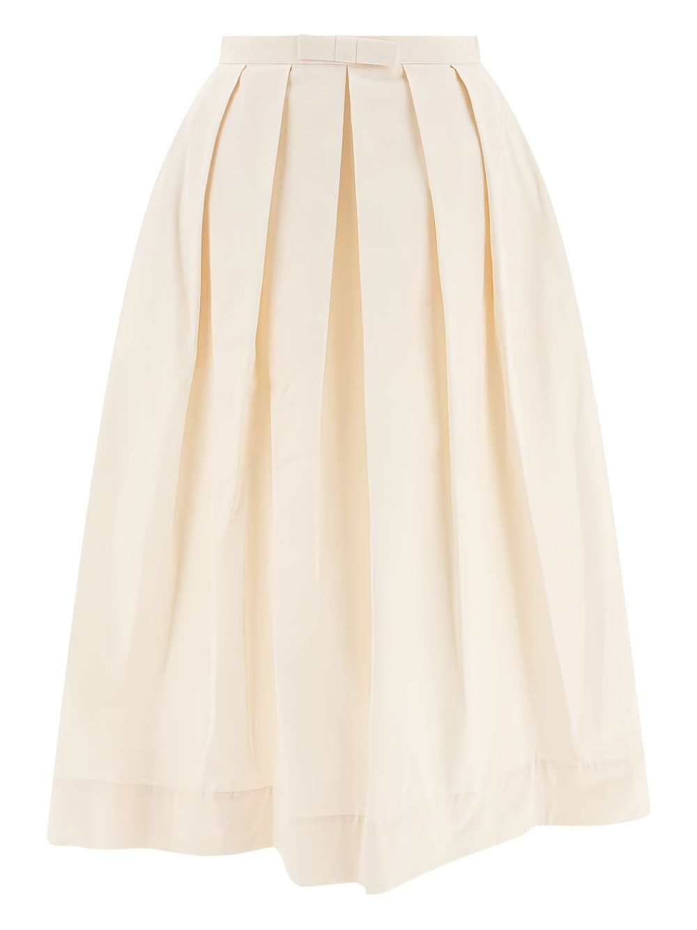 Pleated bow-detail skirt - Neutrals