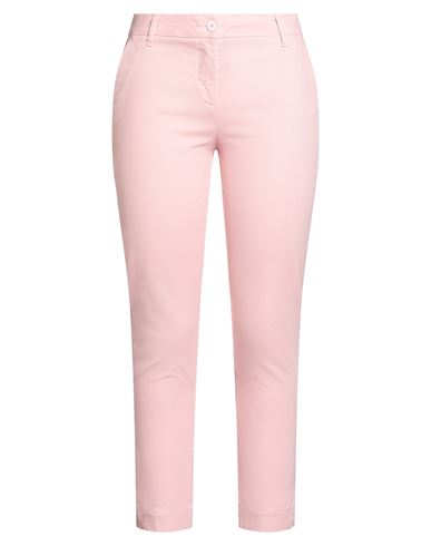 Woman Pants Pink Size 6 Cotton, Elastic fibres