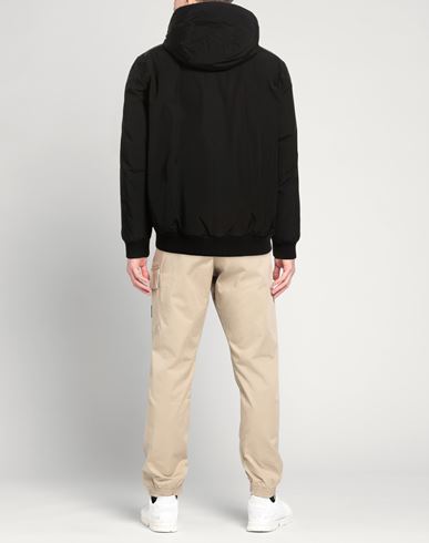 Man Puffer Black Size XXL Cotton, Polyamide