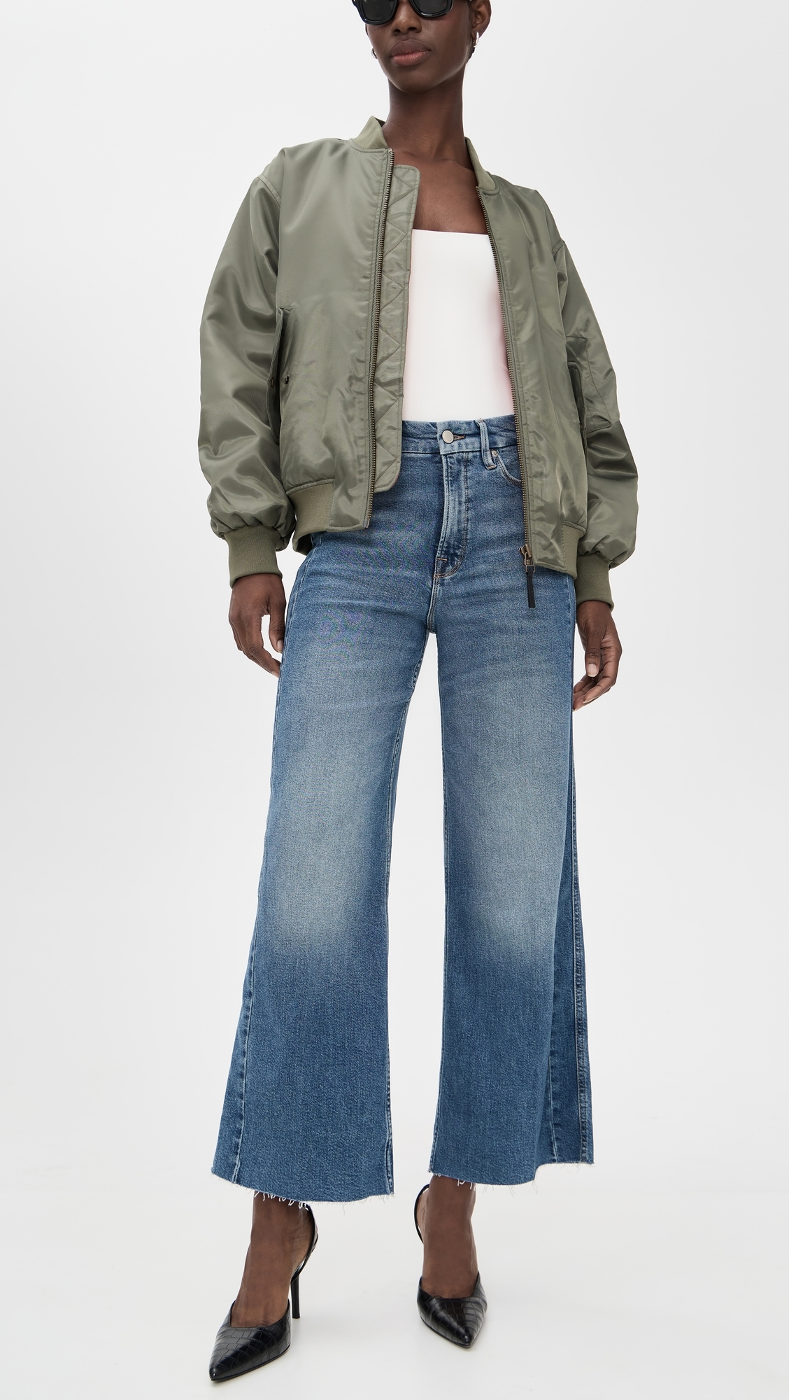 Good Skate Cropped Wide Jeans Indigo1005