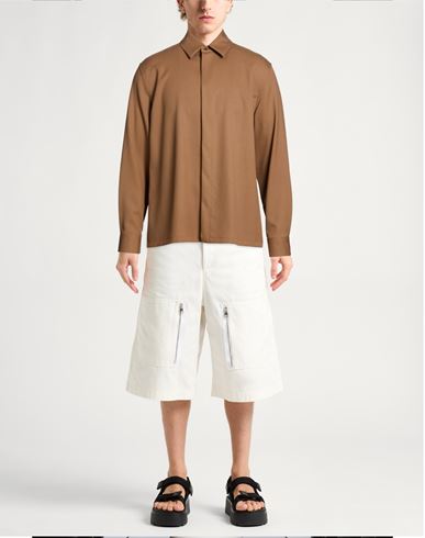 Man Shirt Camel Size S Wool