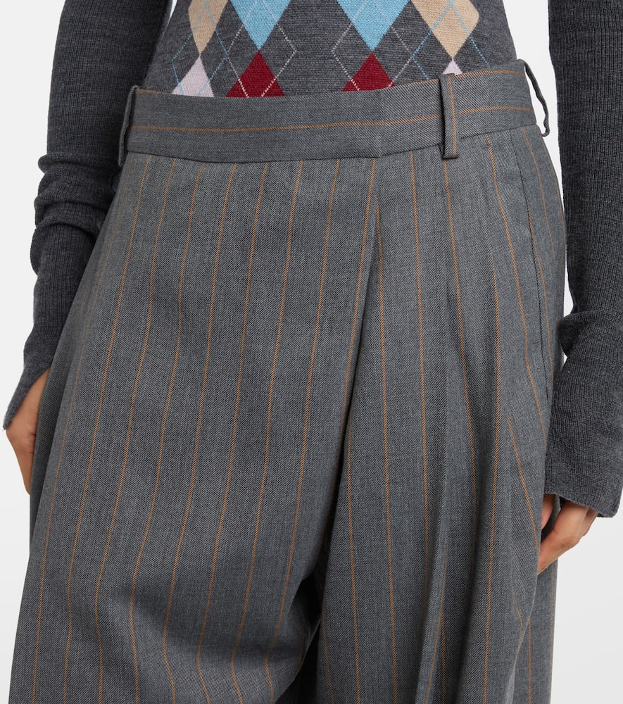 Pinstripe wide-leg pants