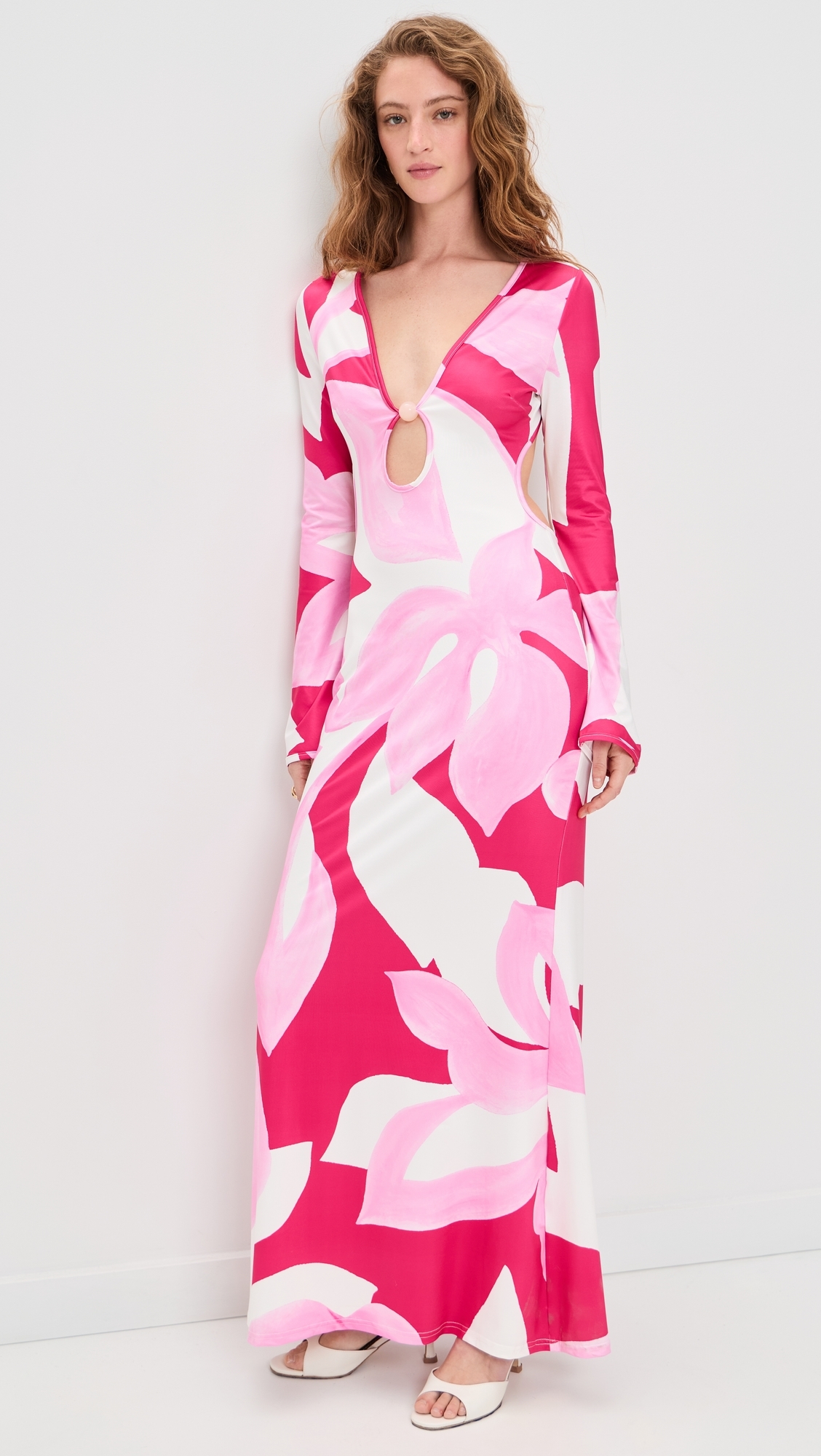 Amoree Long Sleeve Maxi Dress Amoree Pink 