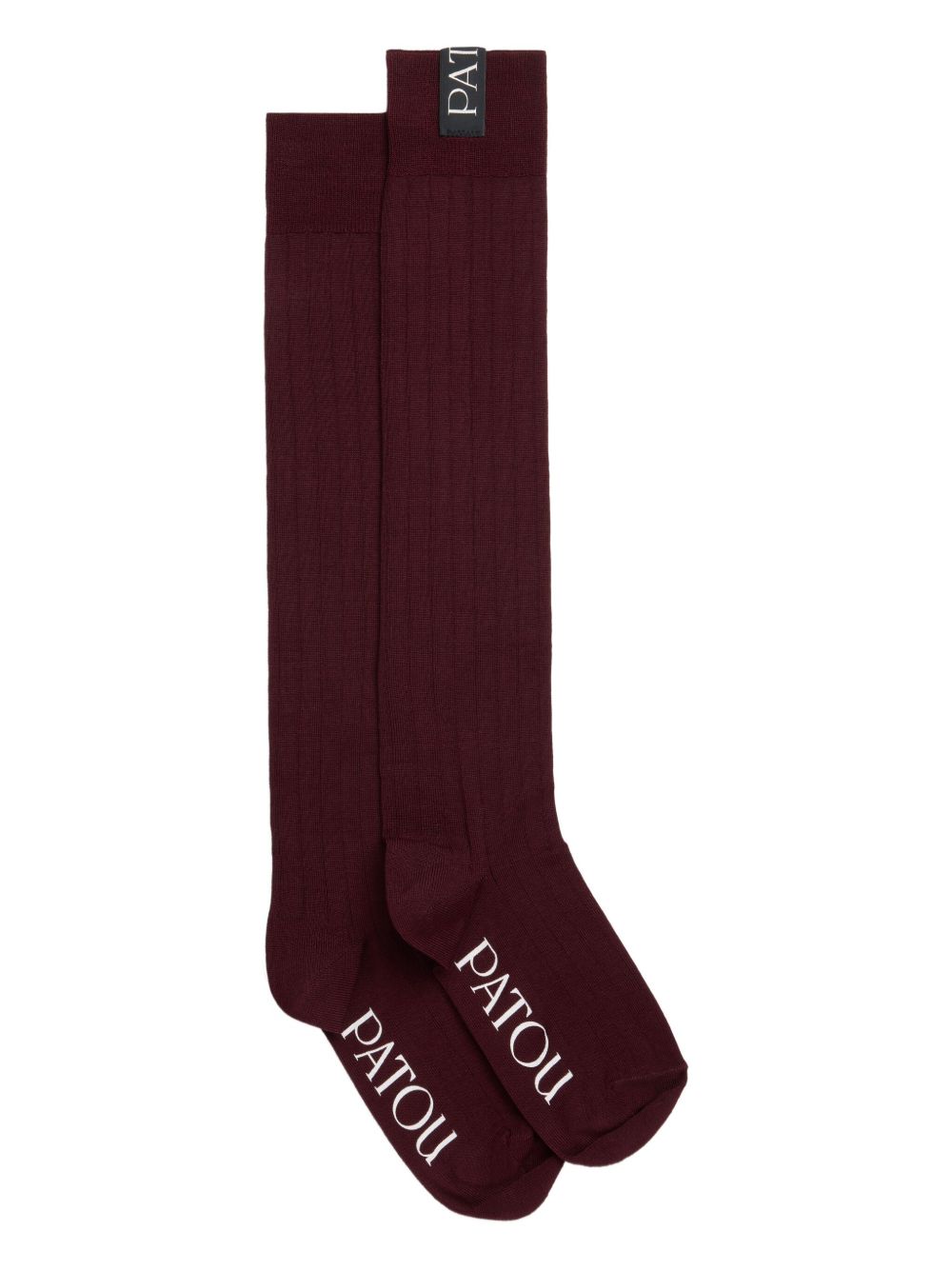 Ribbed knee-high socks - Red
