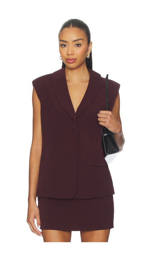 ALL THE WAYS Sable Vest Top in Burgundy. XXS also in L, M, S