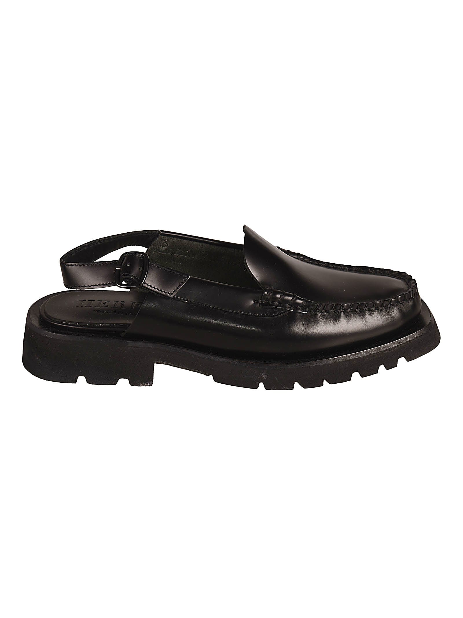 Slingback strap loafers