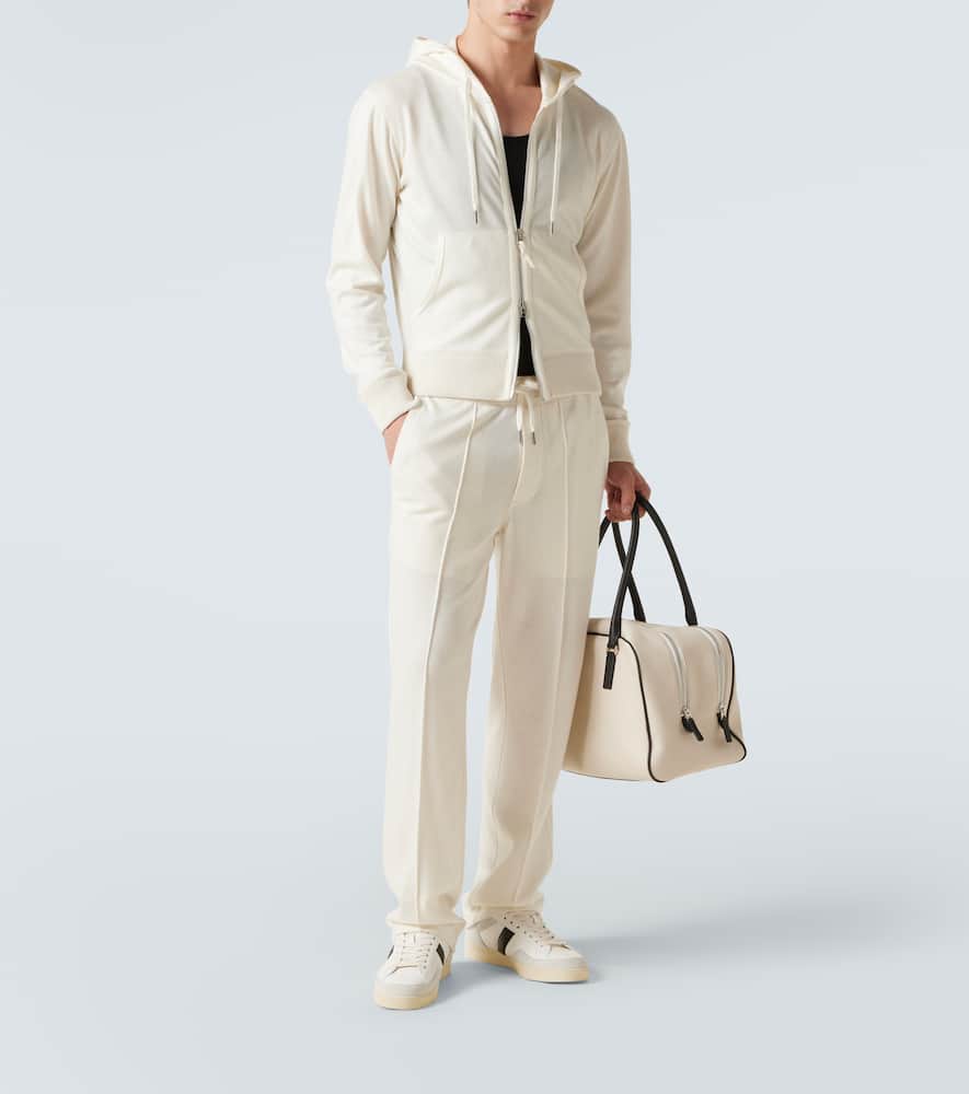 Cashmere zip-up hoodie