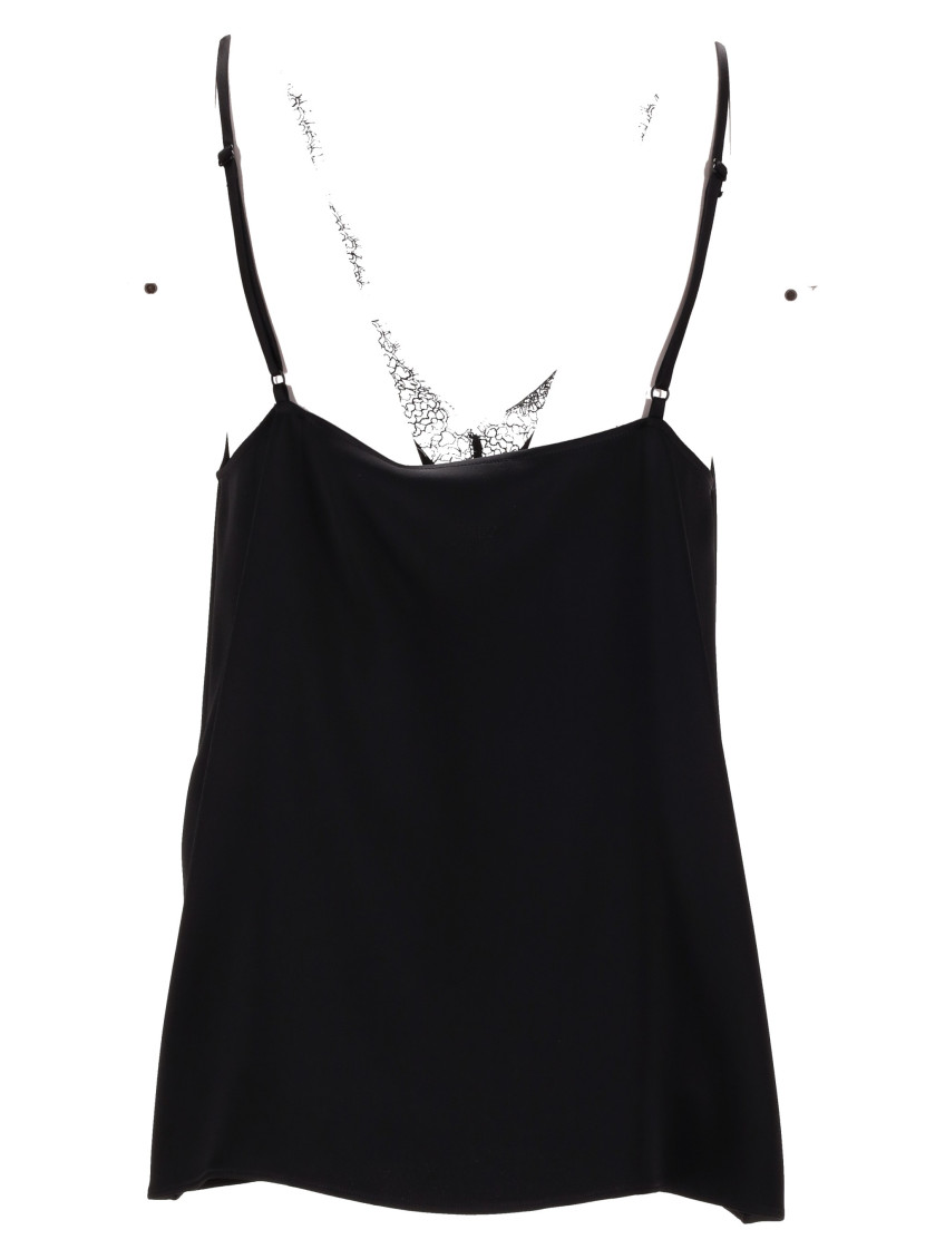 Black Envers Satin Slip Top