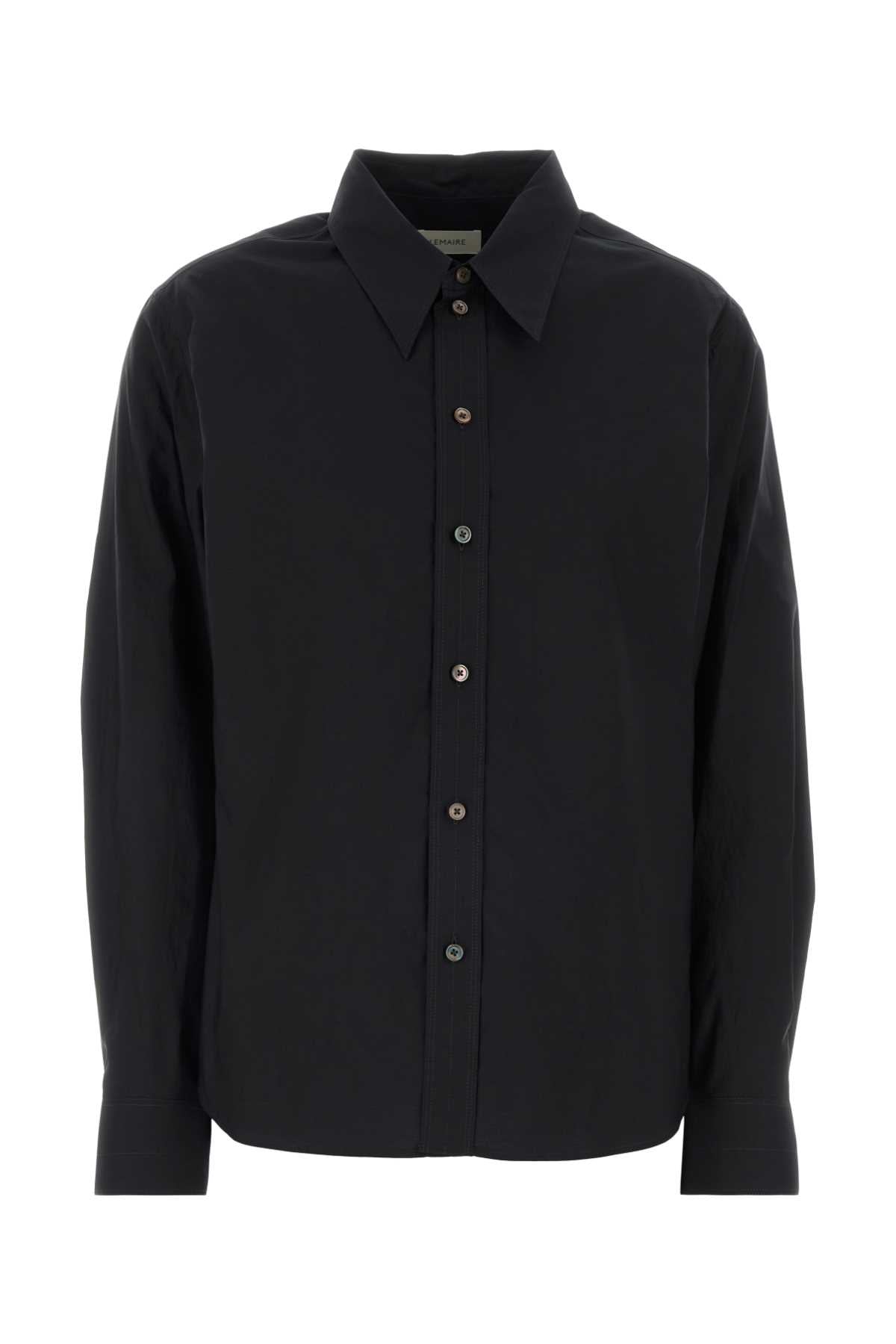 Pointed Collar Shirt — Black