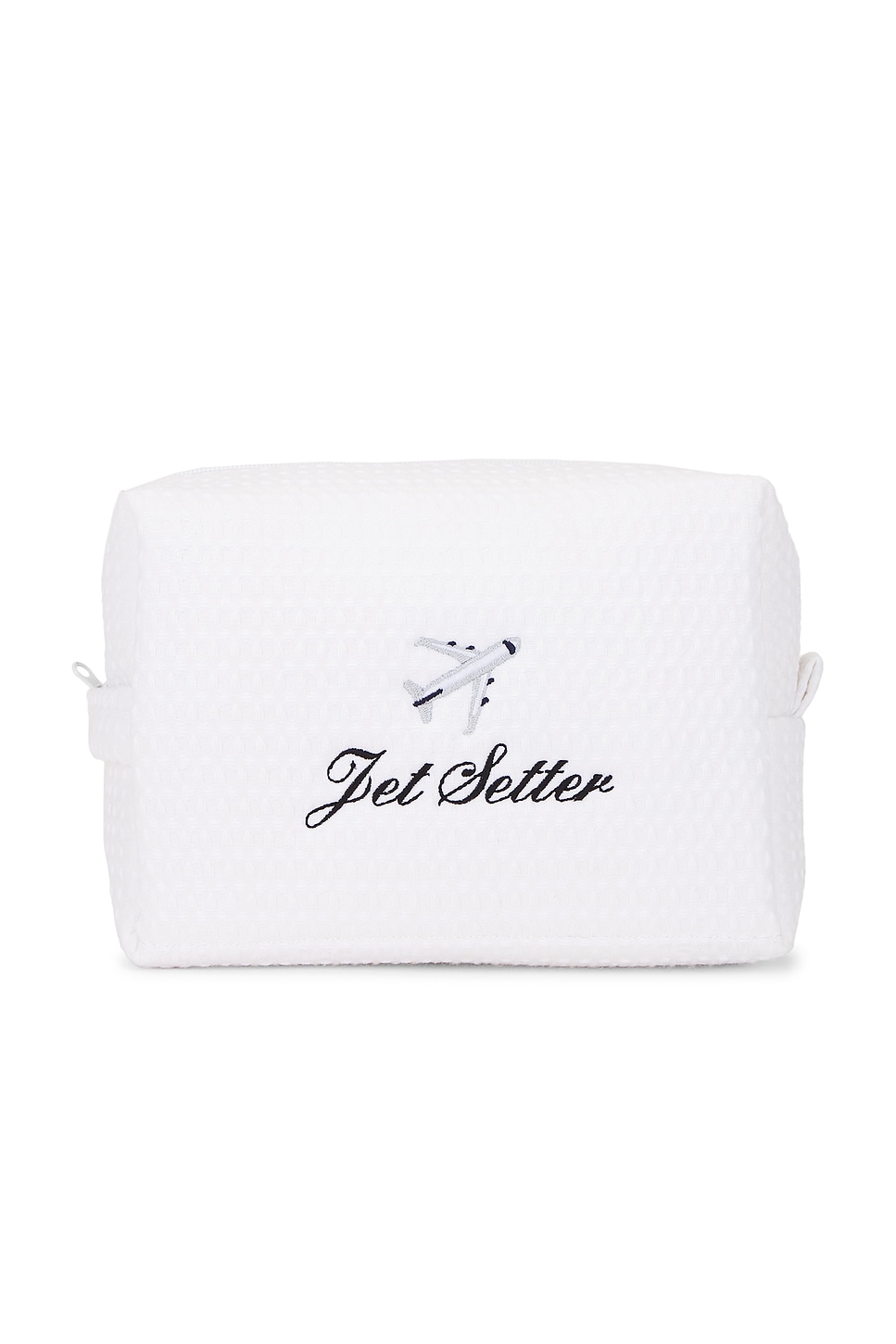 Abbode Jet Setter Waffle Pouch in Cloud - White. a
