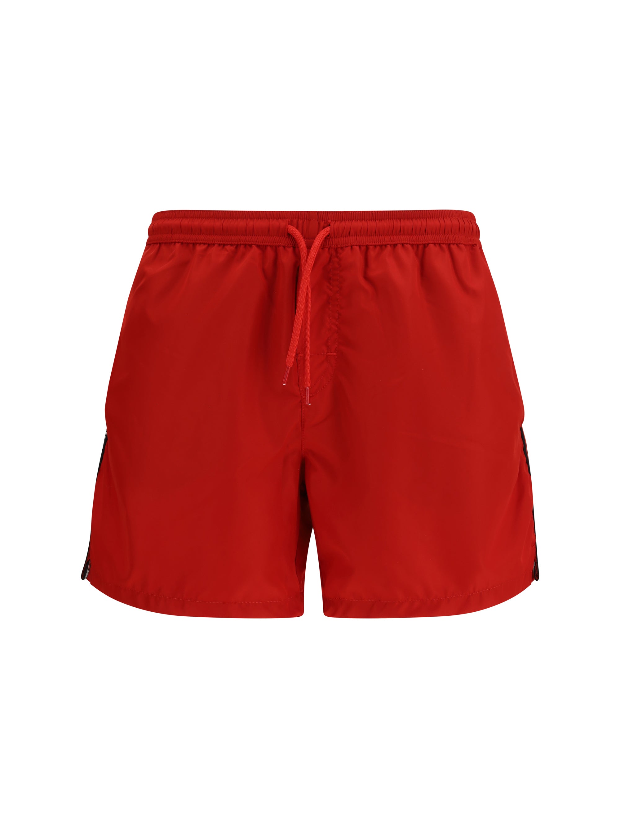 Logo-Detail Swim Shorts — Red