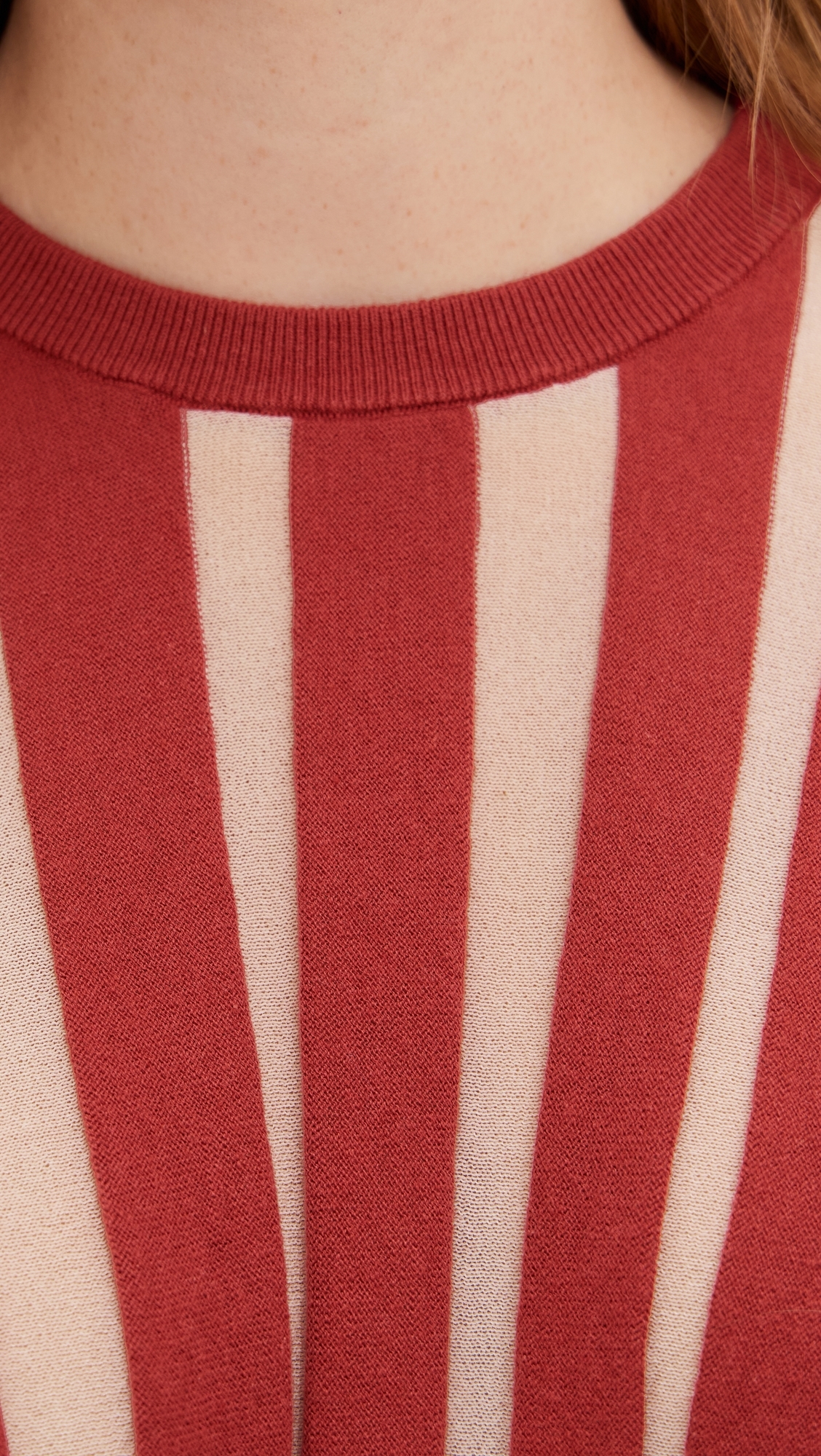 Rebellion Drawn Sweater Red/Cream Stripe
