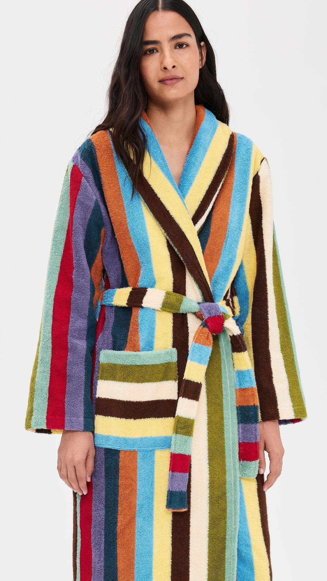 Stripe Bathrobe Eucalyptus