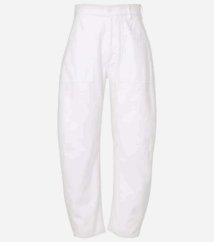 High-rise barrel-leg jeans