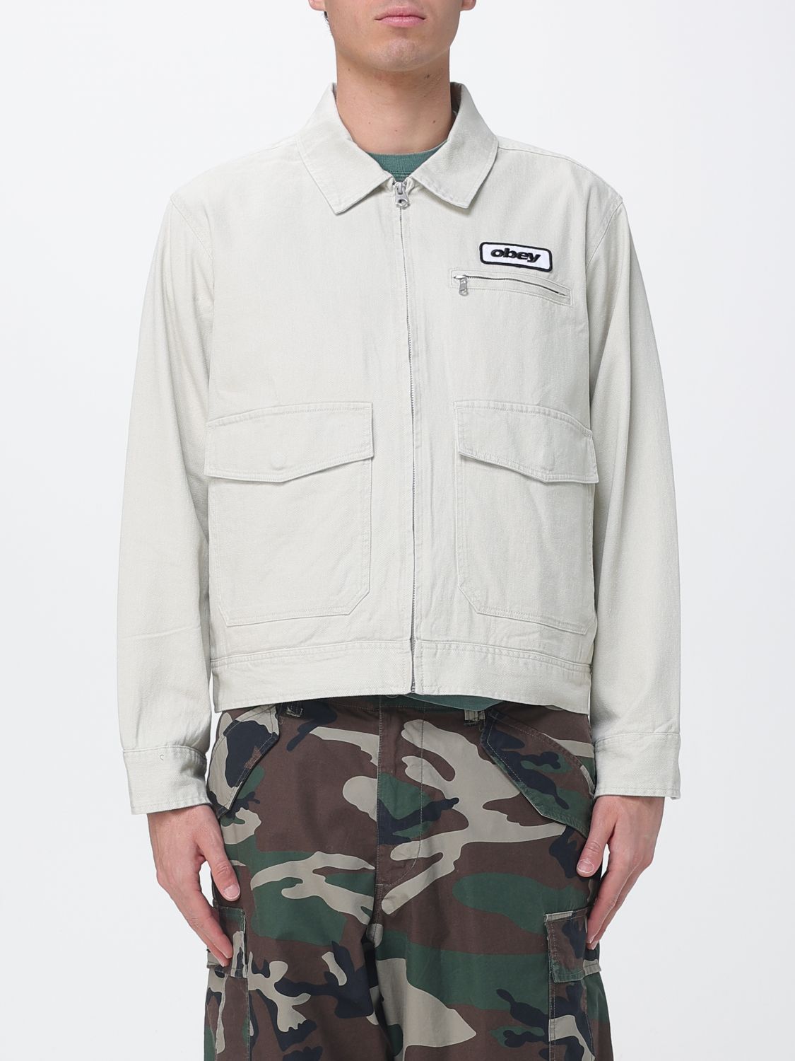 Jacket Men color Silver
