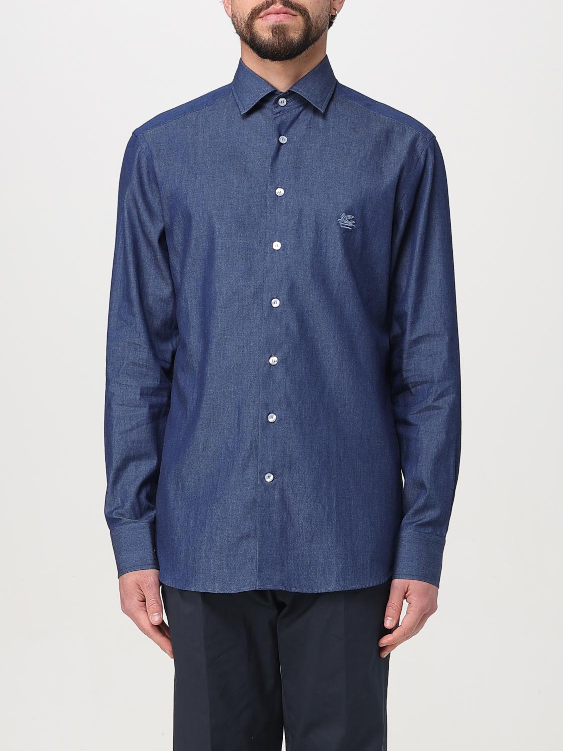 Pegaso chambray shirt - Blue