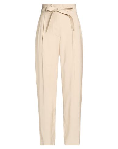 Woman Pants Beige Size 4 Modal, Polyester