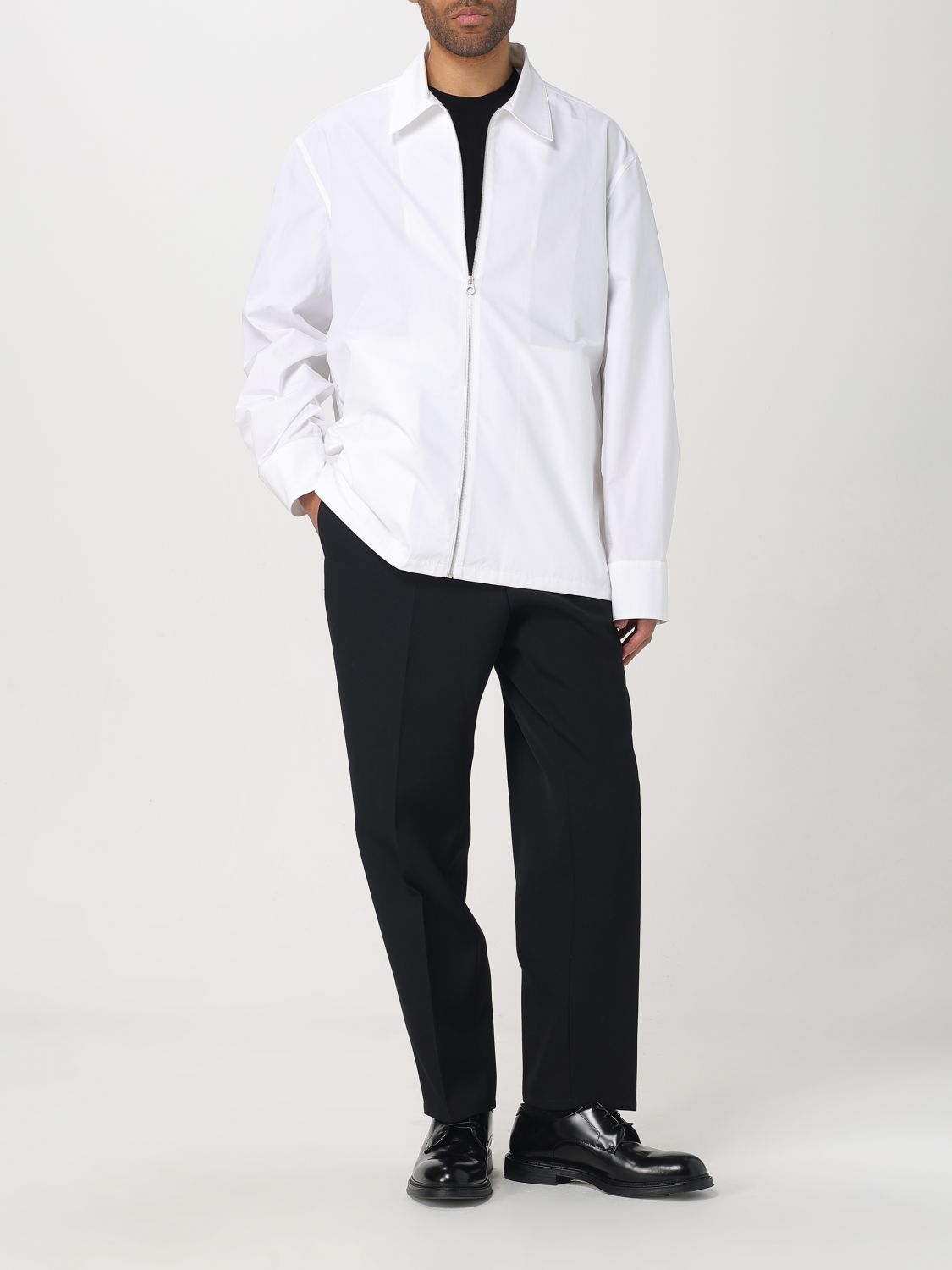Zip-up shirt - White