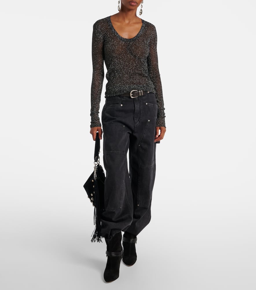 Thalia lamé top
