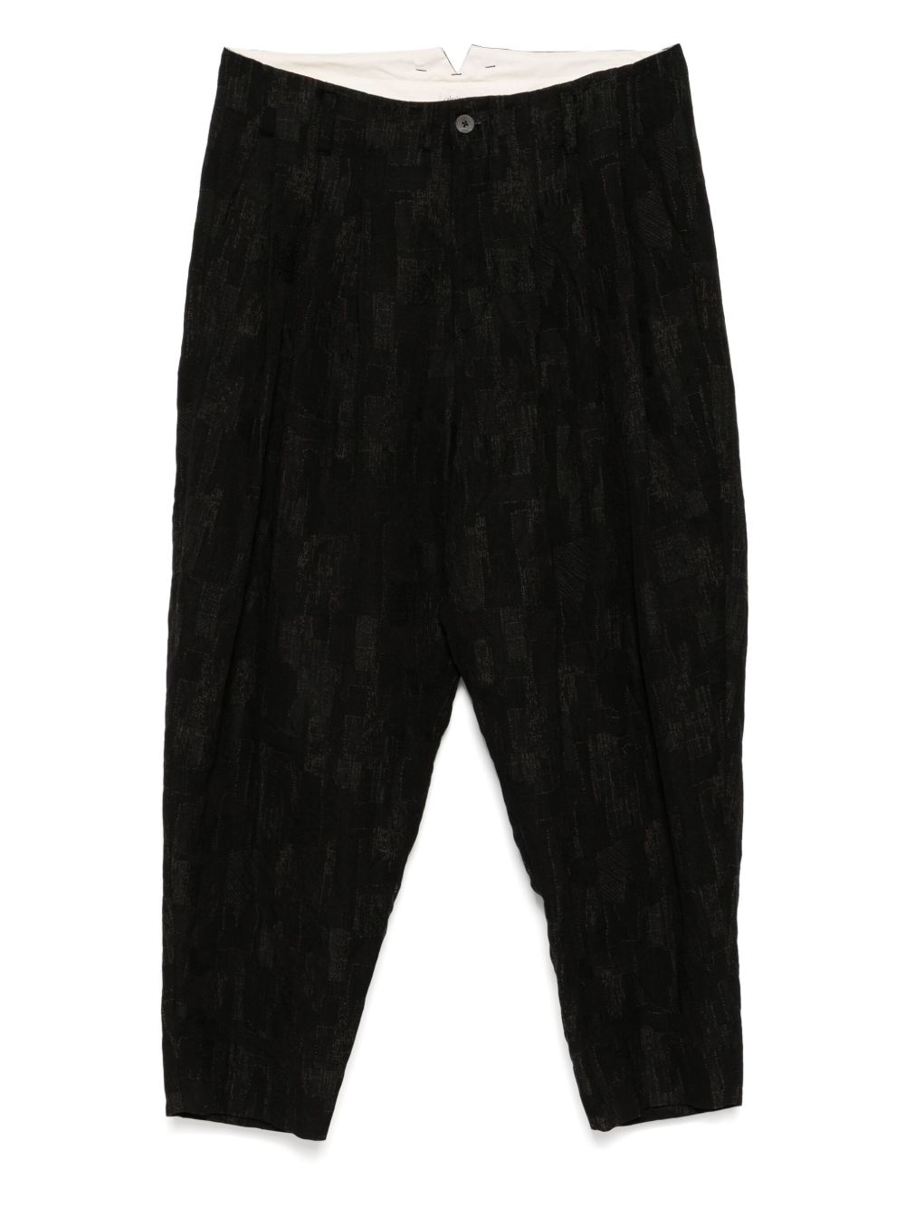 CALMLENCE triple pleated tapered trousers - Black