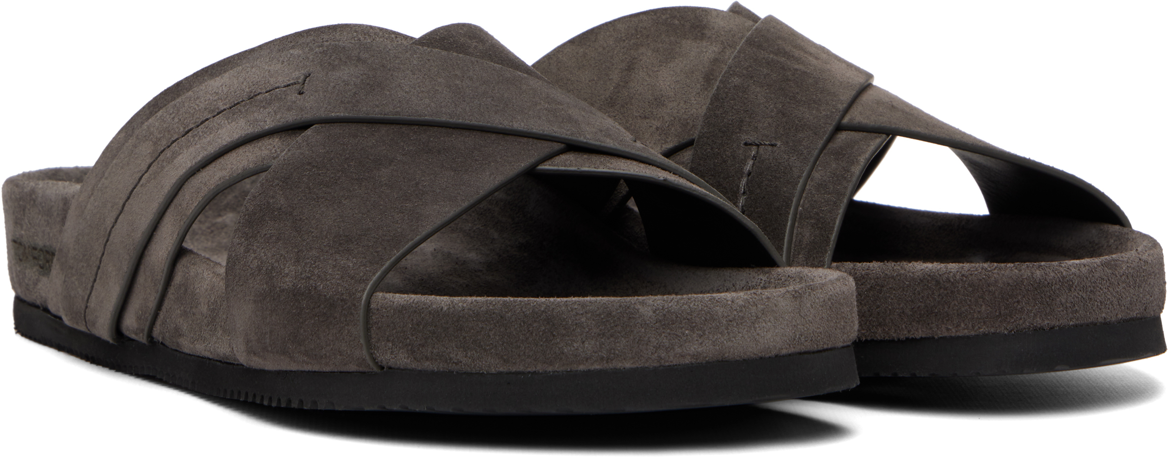 Gray Suede Wicklow Slides