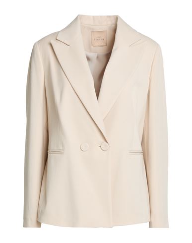 H2o Italia Woman Blazer Beige Size 6 Polyester, Elastane