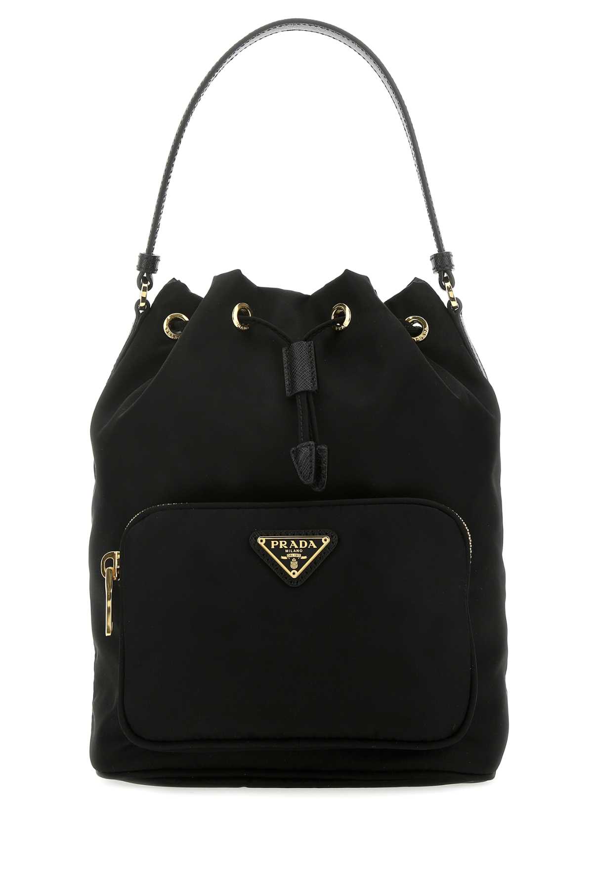 Black Re-nylon Duet Bucket Bag