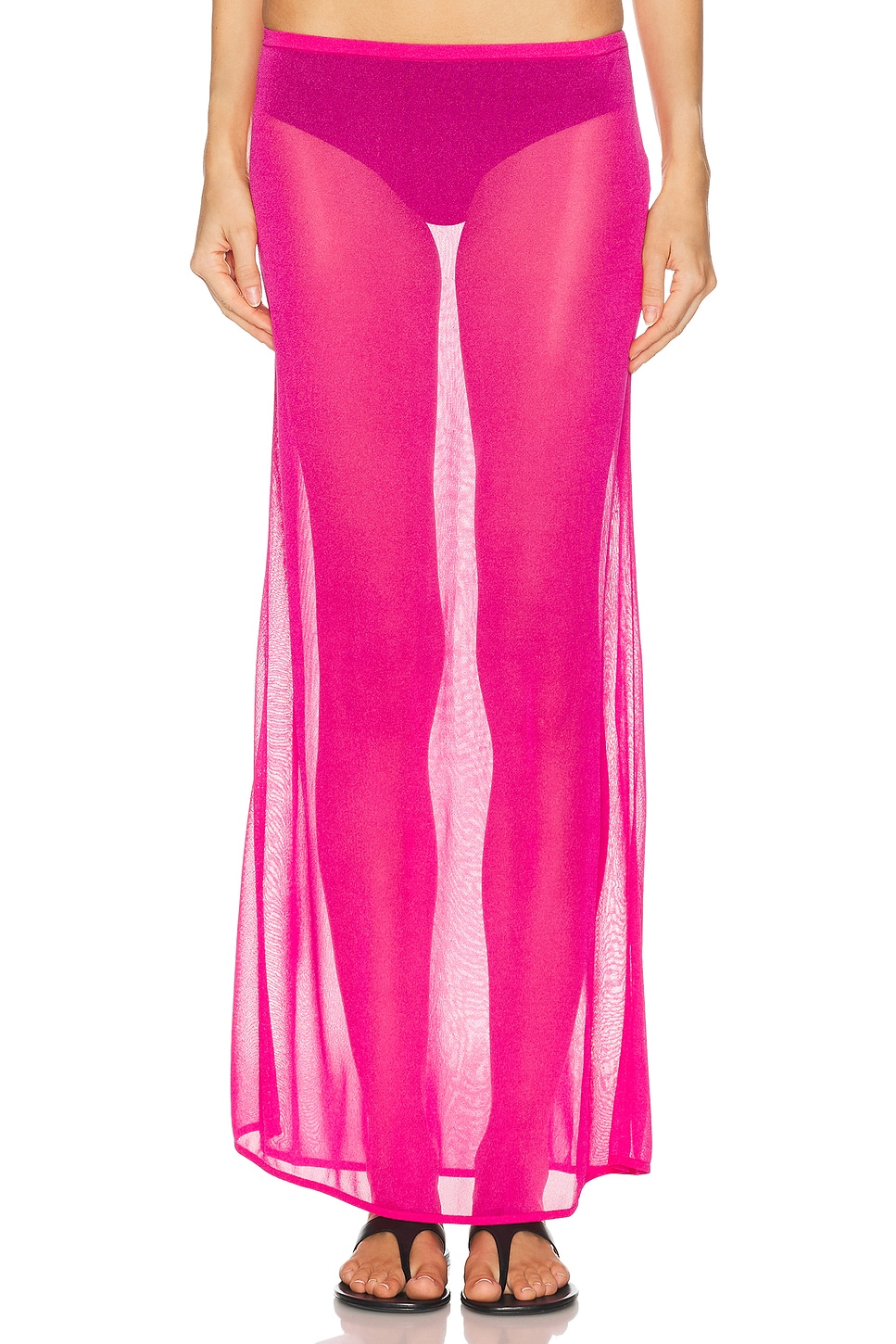 LESET Jack Midi Skirt in Amaranth - Pink. M also in L