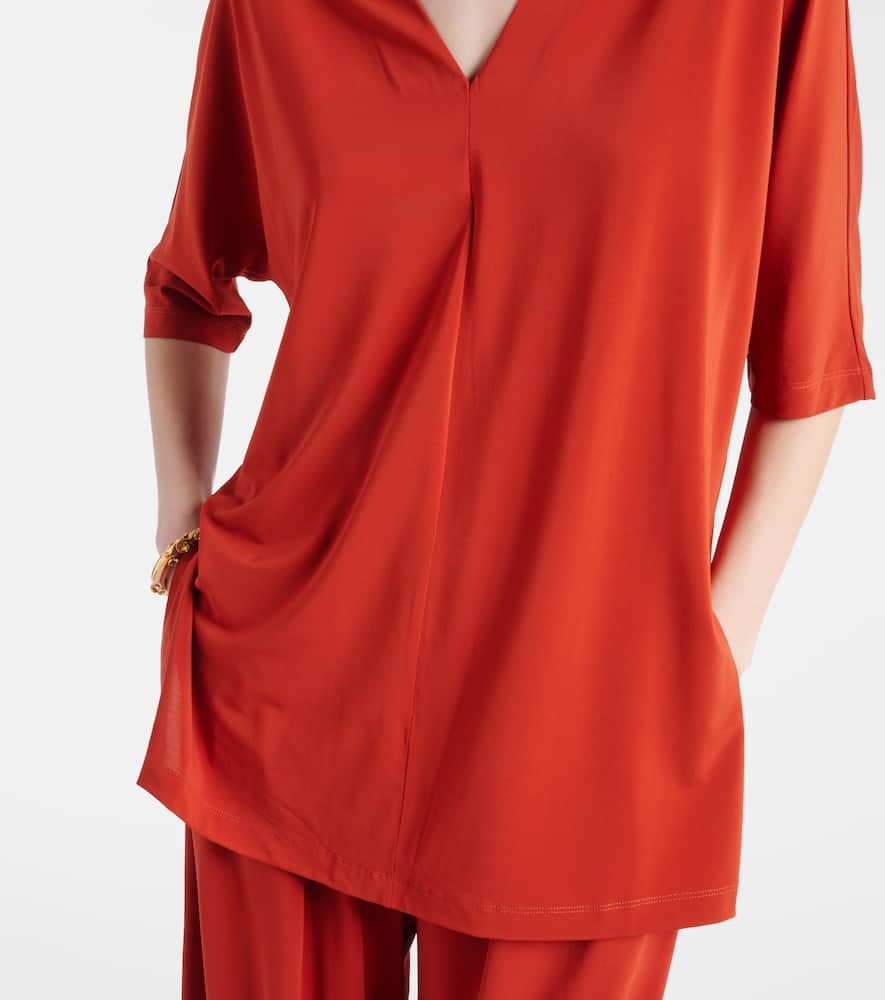 Linfa jersey crêpe blouse