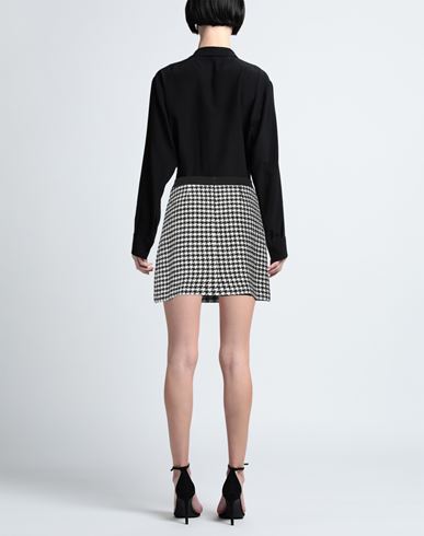 Woman Mini skirt Black Size 10 Polyester, Acrylic, Wool, Cotton, Elastane
