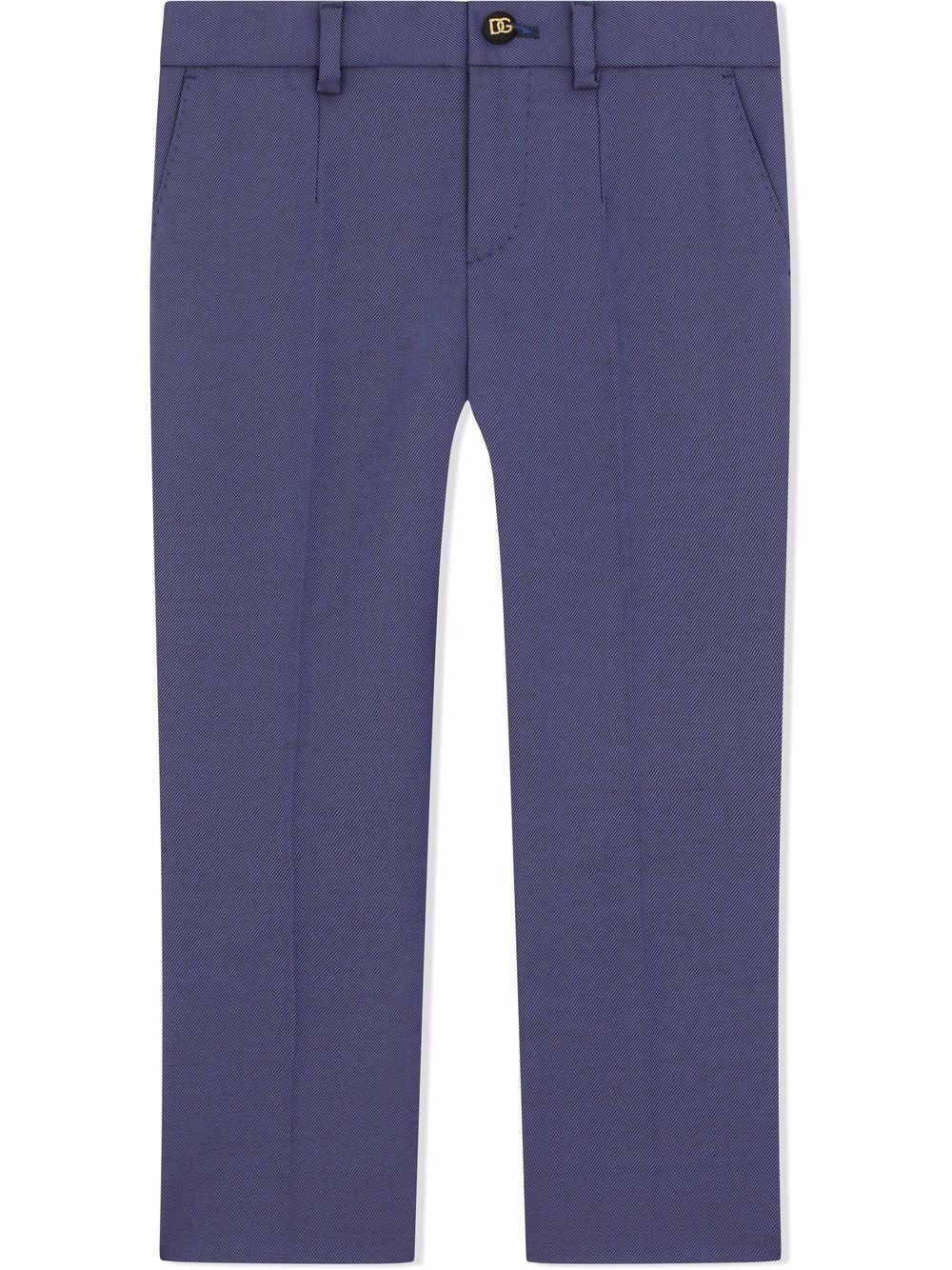 Tailored wool-blend trousers - Blue