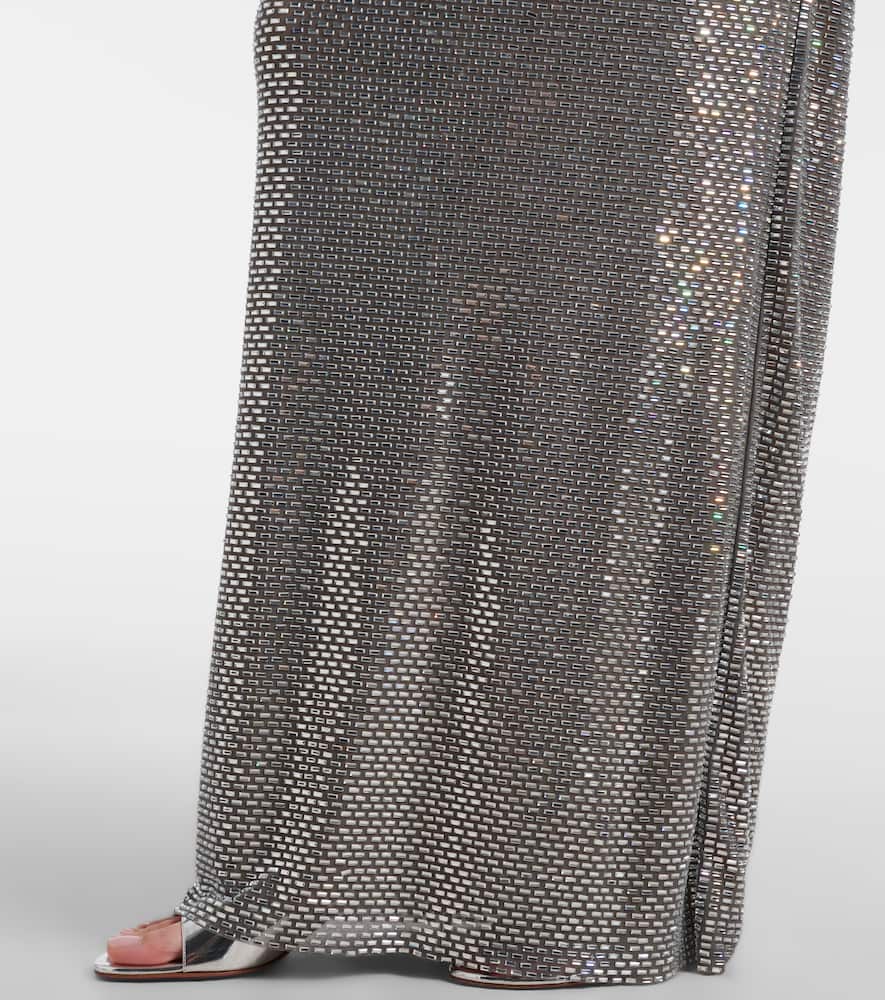 Embellished one-shoulder gown