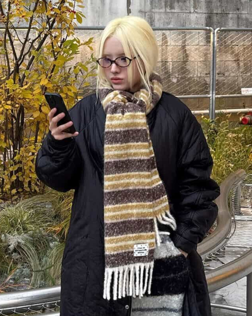 Winter Soft Stripe Muffler
