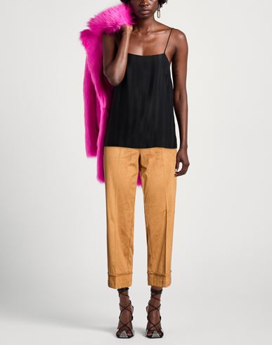 Woman Pants Camel Size 12 Polyester, Elastane