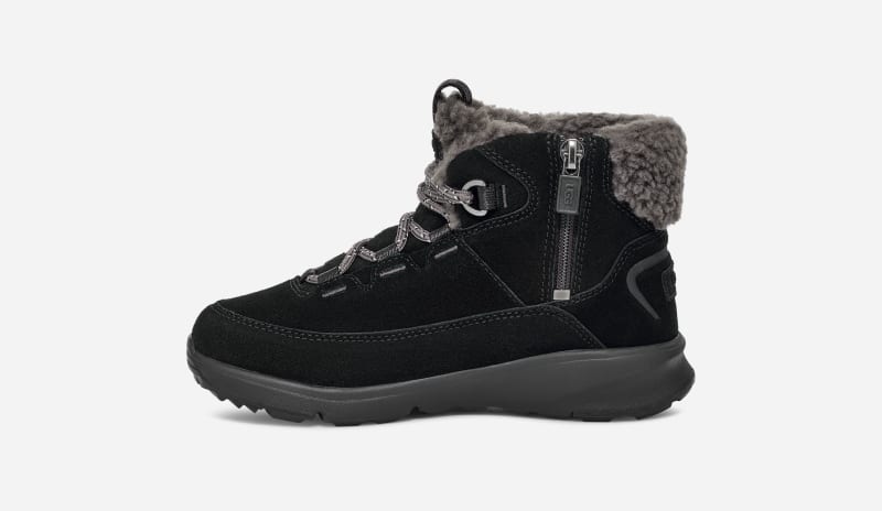 ® Kids' TerreTrail Cozy Lace Suede Cold Weather Boots in Black
