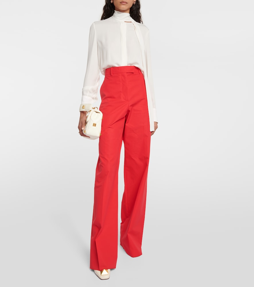 Tie-neck blouse