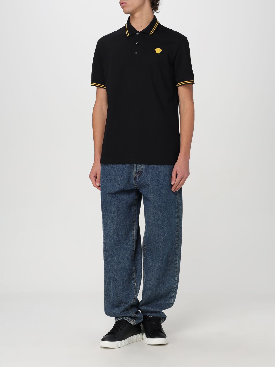 Polo Shirt Men color Black