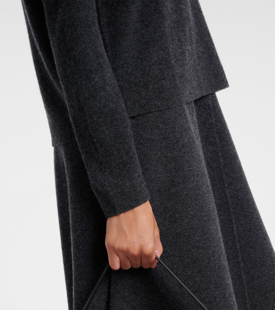 Wool and cashmere polo sweater